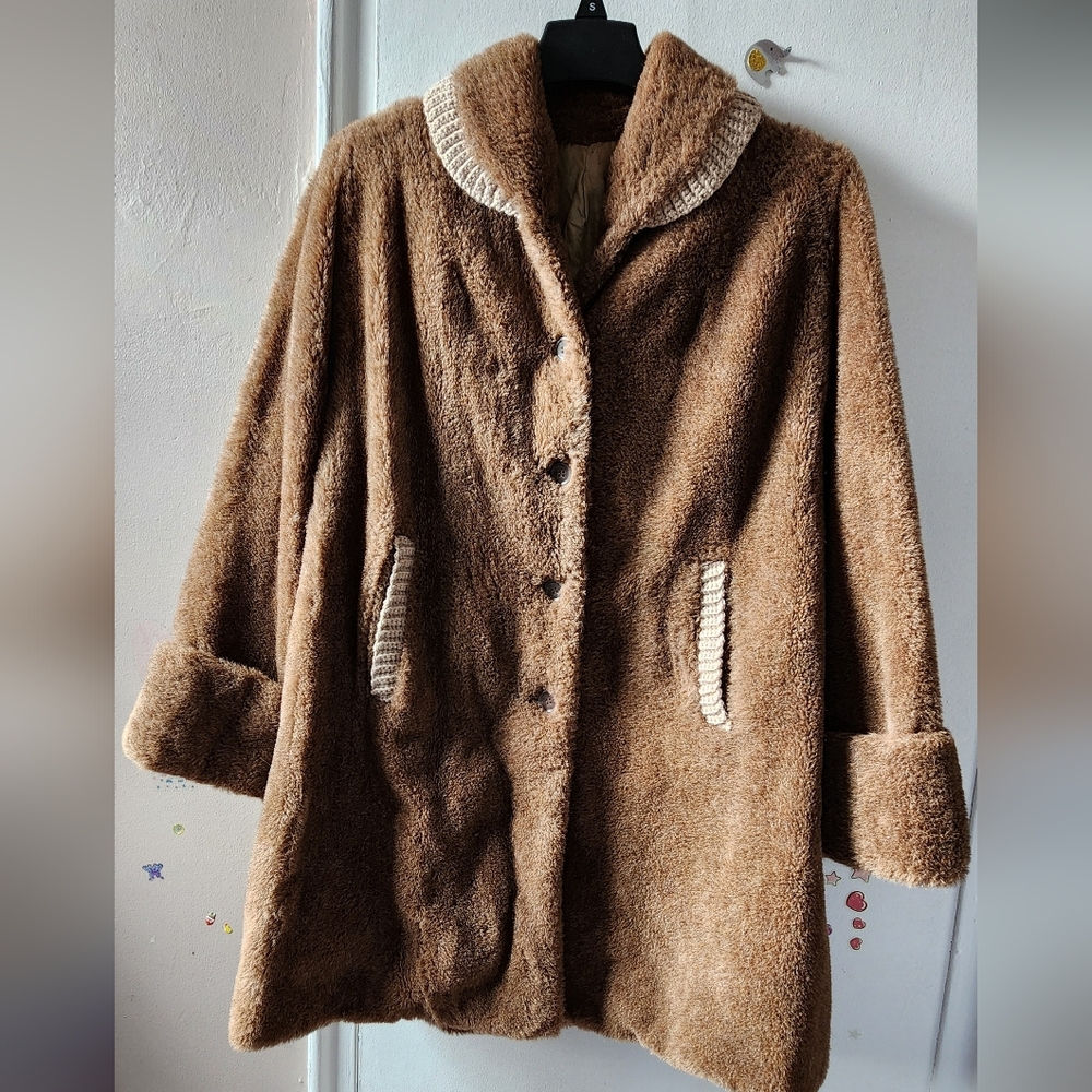 Women's Brown Faux Fur Coat